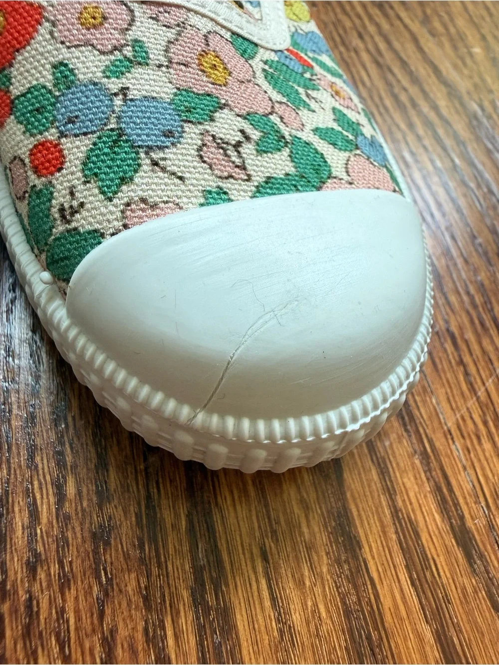 NWOT Mini Boden Floral Laceless Canvas Shoes Sz 13